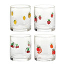 14oz Fruit Icon Drinking Glasses, Set of 4