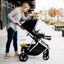 Single-to-Double Stroller - Black Windowpane (2023 model)