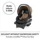 Otto+ Travel System w/LiteMax Infant Car Seat - Caramel Tan