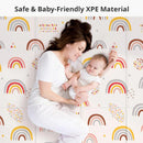 Foldable Baby Play Mat - 50 x 50 - Colorful+Rain