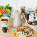 1-Liter Electric Gooseneck Kettle 1200 W, Porcini Taupe by Drew Barrymore