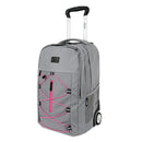Rolling Laptop Backpack - Gray/Pink