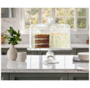 Cake Stand with Straight Sided Dome - Elegant Glass Design