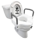 E-Z Lock Raised Toilet Seat with Handles - 4.5 Inch Riser