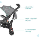 Volgo Twin Umbrella Stroller in Mint