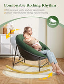 Round Saucer Rocking Chair - Natural Wood