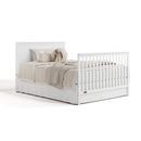 Sasha 5-in-1 Convertible Crib with Drawer - White