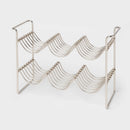 6 Bottles Metal Wire Wine Rack - Silver