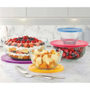 Glass mixing bowls with lids 8 piece pyrex
