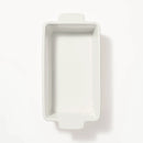 1.5qt Rectangle Stoneware Loaf Dish Cream