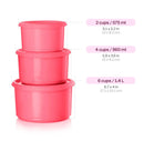 6-Piece Serve and Store Food Storage Canister Set - Pink