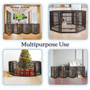 Foldable Indoor Dog Gate - Brown