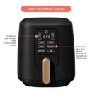 Beautiful by Drew Barrymore 6 Qt Air Fryer with TurboCrisp Technology and Touch-Activated Display- Black Sesame