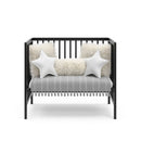 Teddi Convertible Mini Crib with Mattress - Black