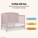 Universal Convertible Crib Toddler Guard Rail - Blush Pink