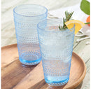Acrylic Ice Tea Glasses - Set of 6 - Blue