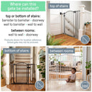 Extra Tall Decor Safety Gate - Gray