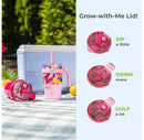 14oz 2pk Kids Mugs with Spill-Proof Straw - Pink