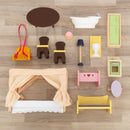 Savannah Wooden Dollhouse, Over 4 Feet Tall With Porch Swing and 14 Accessories