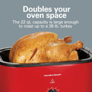 22 Quarts Electric Roaster Oven - Red