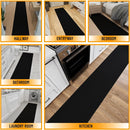 2'x46' Non-Slip Extra Long Hallway Runner Rug - Oth Black