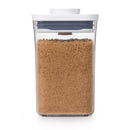 POP 1.1qt Plastic Short Small Square Food Storage Container White
