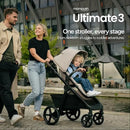 Ultimate 3 Bassinet and Stroller Set - Khaki