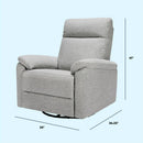 Suzy Electronic Swivel Recliner - Frost Grey