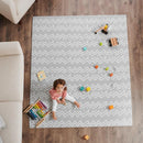 77"x71" Extra Large Alphabet Play Mat - Grey