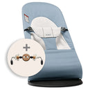 Baby Bouncer Bundle with Toy - Blue/Gray