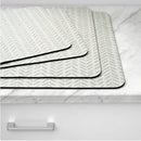 Multi-Purpose Printed Kitchen Mats, 4-pack - Green