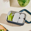 Medium Ceramic Coated Glass Food Storage Container - Cream