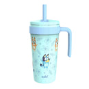 18oz Bluey Stainless Steel Vacuum Fairway Straw Tumbler Blue