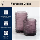 13oz 6pk Glass Ice Beverage Glasses - Purple