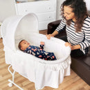 Portable 2-in-1 Bassinet & Cradle - White