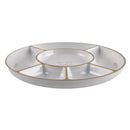 Sectional Serving Platter Cream/Gold