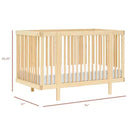 Pogo 8-in-1 Convertible Crib w/All-Stages Conversion Kits in Blonde
