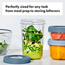 12-Piece Food Storage Container Set - Clear