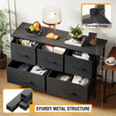 5 Fabric Drawers Dresser - Black