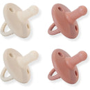 Silicone Pacifier 4 Pack - Coconut Milk, Brown Suga