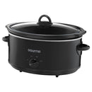 6 Qt Manual Slow Cooker with 3 Heat Settings - Black