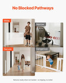 Retractable Baby Gate - White