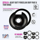 Range Kleen 8pk Porcelain Drip Pans and Trim Rings