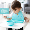 Silicone Baby Feeding Set with Suction - B1 Blue