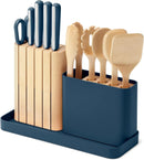 14-Piece Kitchen Knife And Utensil Set - Navy
