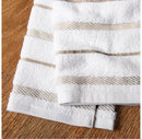 Cotton Kitchen Towel Set - Tan Stripe