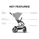 Balios S Lux Stroller - Stone Grey