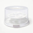 Round Cake Carrier White/Clear