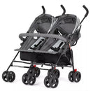 Volgo Twin Umbrella Stroller - Dark and Light Grey