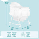 Portable 2-in-1 Bassinet & Cradle - White
